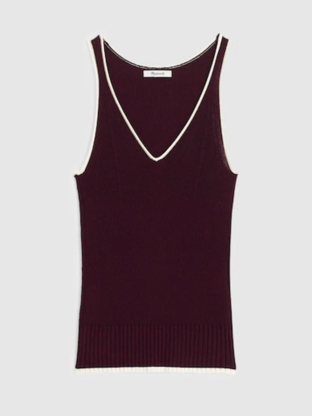Madewell XL Merino-Silk Blend Sleeveless Sweater.